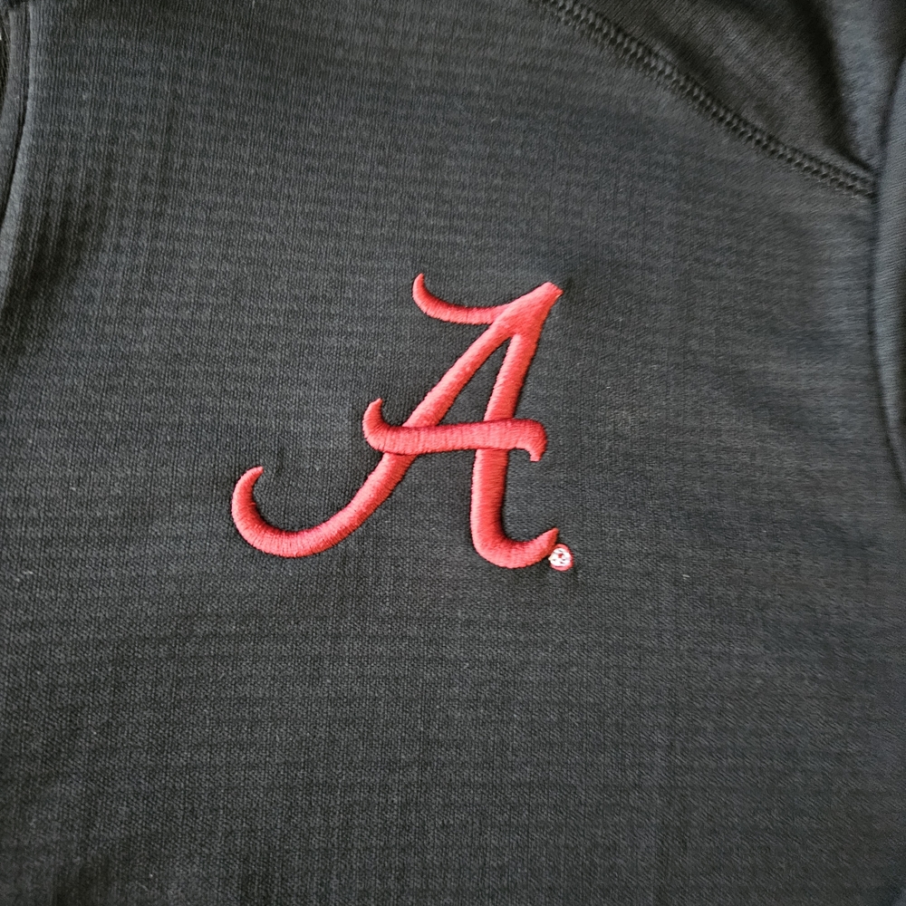 Alabama Nike Quarter Zip Mens M Black Embroidered Logos